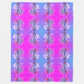 紫名門私立校風の色の美しい女モダン性 フリースブランケット (正面)