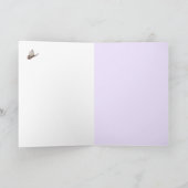 紫図解入りの、写真付きののメイブ水カラーフローラカード サンキューカード (内部)