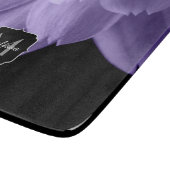 紫外の花花びらブラックモノグラム カッティングボード (角)