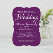 紫外エレガント紫フローラ結婚ズ 招待状 (スタンド正面)