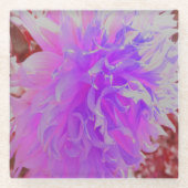 紫外エレガント装飾花 ガラスコースター (正面)