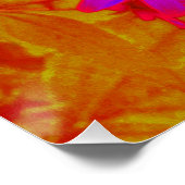 紫外カラフル、マゼンタ、赤の花 ポスター (コーナー)