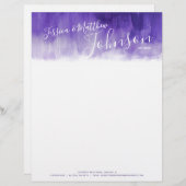 紫外モダン線の新結婚規レターヘッド レターヘッド (正面/裏面)
