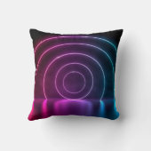 紫外円のポータルラインの3d白熱［赤熱］光を放つ版  クッション (裏面)