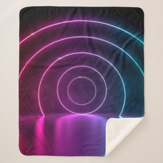 紫外円のポータルラインの3d白熱［赤熱］光を放つ版  シェルパブランケット (正面)