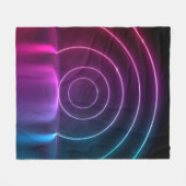 紫外円のポータルラインの3d白熱［赤熱］光を放つ版  フリースブランケット (正面(横))