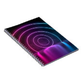 紫外円門脈線の3d白熱［赤熱］光を放つリング ノートブック (右側)