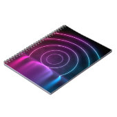 紫外円門脈線の3d白熱［赤熱］光を放つリング ノートブック (左側)