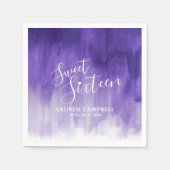 紫外抽象芸術モダンアート甘い16歳の誕生日 スタンダードカクテルナプキン (正面)