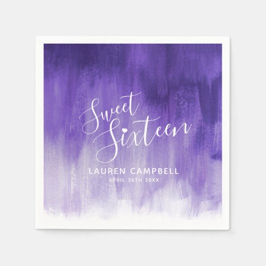 紫外抽象芸術モダンアート甘い16歳の誕生日 スタンダードカクテルナプキン (正面)