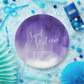 紫外抽象芸術モダンアート甘い16歳の誕生日 ペーパープレート (パーティー)