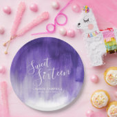 紫外抽象芸術モダンアート甘い16歳の誕生日 ペーパープレート (パーティー)