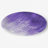 紫外抽象芸術モダンアート甘い16歳の誕生日 ペーパープレート (アングル)