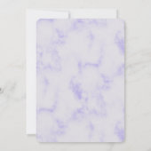紫外結婚紫シンプル白 招待状 (裏面)