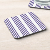 紫外線と白の5つのストライプパターン コースター (左側)