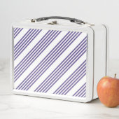 紫外線と白の5つのストライプパターン メタルランチボックス (インサイチュ)