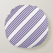 紫外線と白の5つのストライプパターン ラウンドクッション (正面)