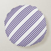 紫外線と白の5つのストライプパターン ラウンドクッション (裏面)
