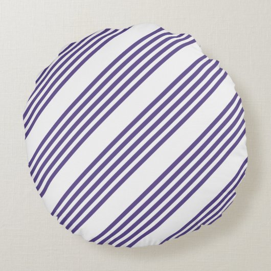 紫外線と白の5つのストライプパターン ラウンドクッション (裏面)