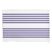 紫外線と白の5つのストライプパターン 枕カバー (正面)