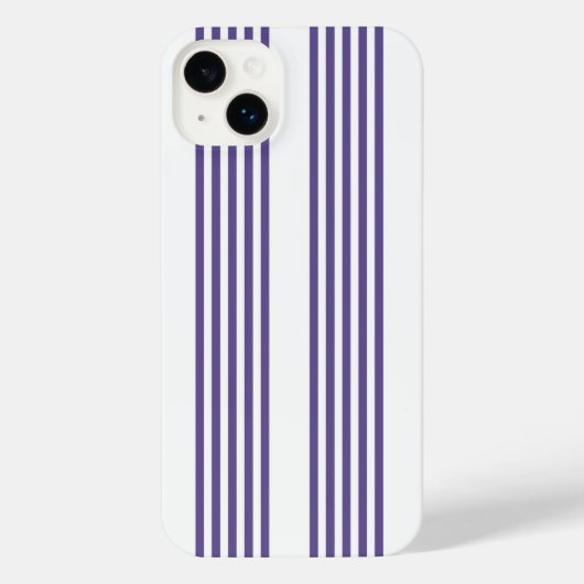 紫外線と白の5つのストライプパターン iPhoneケース (裏面)