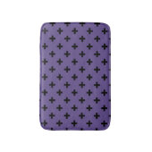 紫外線に黒いポルカが交差 バスマット (正面縦)