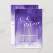 紫外線の抽象的な近代美術の菓子16 RSVPカード (正面/裏面)