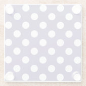 紫外線の白い水玉模様 ガラスコースター (裏面)