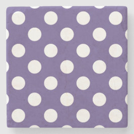 紫外線の白い水玉模様 ストーンコースター