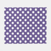 紫外線の白い水玉模様 フリースブランケット (正面(横))