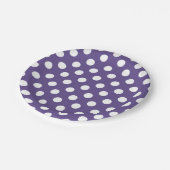 紫外線の白い水玉模様 ペーパープレート (アングル)