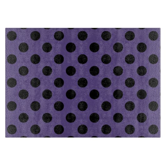 紫外線の黒い水玉模様 カッティングボード (正面)