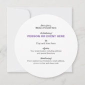 紫外線ひまわりモザイク円形招待状 招待状 (裏面)