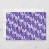 紫外線アイリス植物結婚式招待状 招待状 (裏面)