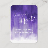 紫外線アートのウェディング食事選択カード エンクロージャーカード (正面)