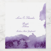 紫外線エレガント水の色結婚の ワインラベル (シングルラベル)