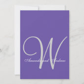 紫外線エレガント結婚式招待状イニシャル 招待状 (正面)