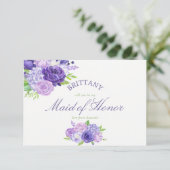 紫外線フローラが私のメイド・オブ・オーナー（花嫁付き添い人） 招待状 (スタンド正面)