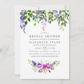 紫外線ブライダルシャワーフローラ招待状 招待状 (正面)