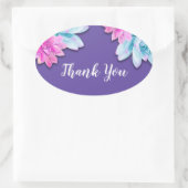 紫外線モダンフローラはっきりしたフェスタ 楕円形シール (バッグ)