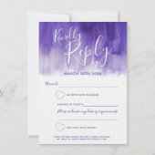 紫外線抽象モダンアート スウィート16 招待カード 招待状 (裏面)