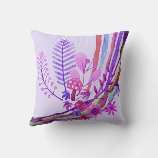 紫外線抽象芸術フローラ枕 クッション (裏面)