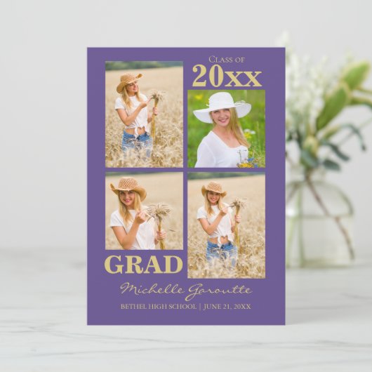 紫外線撮影卒業発表カード 案内状 (スタンド正面)