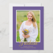 紫外線撮影卒業発表カード 案内状 (裏面)