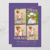 紫外線撮影卒業発表カード 案内状 (正面/裏面)