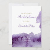 紫外線水エレガント色ブライダルシャワー 招待状 (正面)