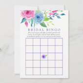 紫外線水彩フローラブライダルシャワービンゴ 招待状 (正面)