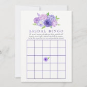 紫外線水彩フローラブライダルシャワービンゴ 招待状 (正面)