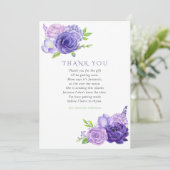 紫外線水彩フローラベビーシャワー感謝してい 招待状 (スタンド正面)