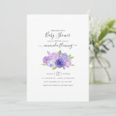 紫外線水彩フローラベビーシャワー 招待状 (スタンド正面)